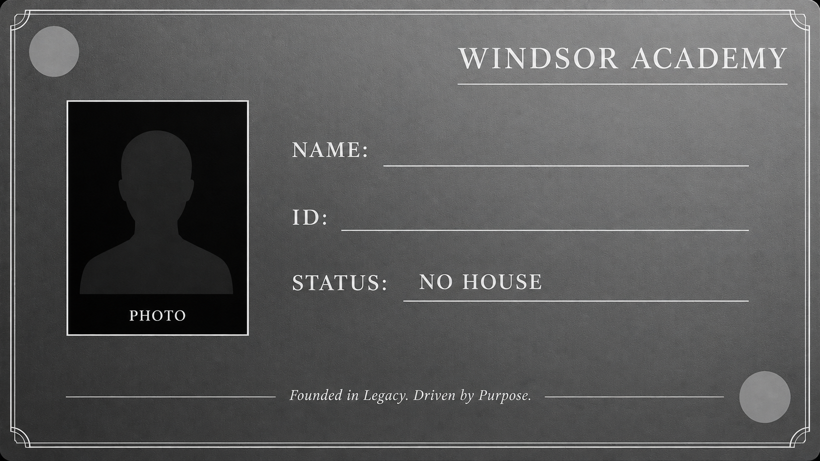 No House ID card